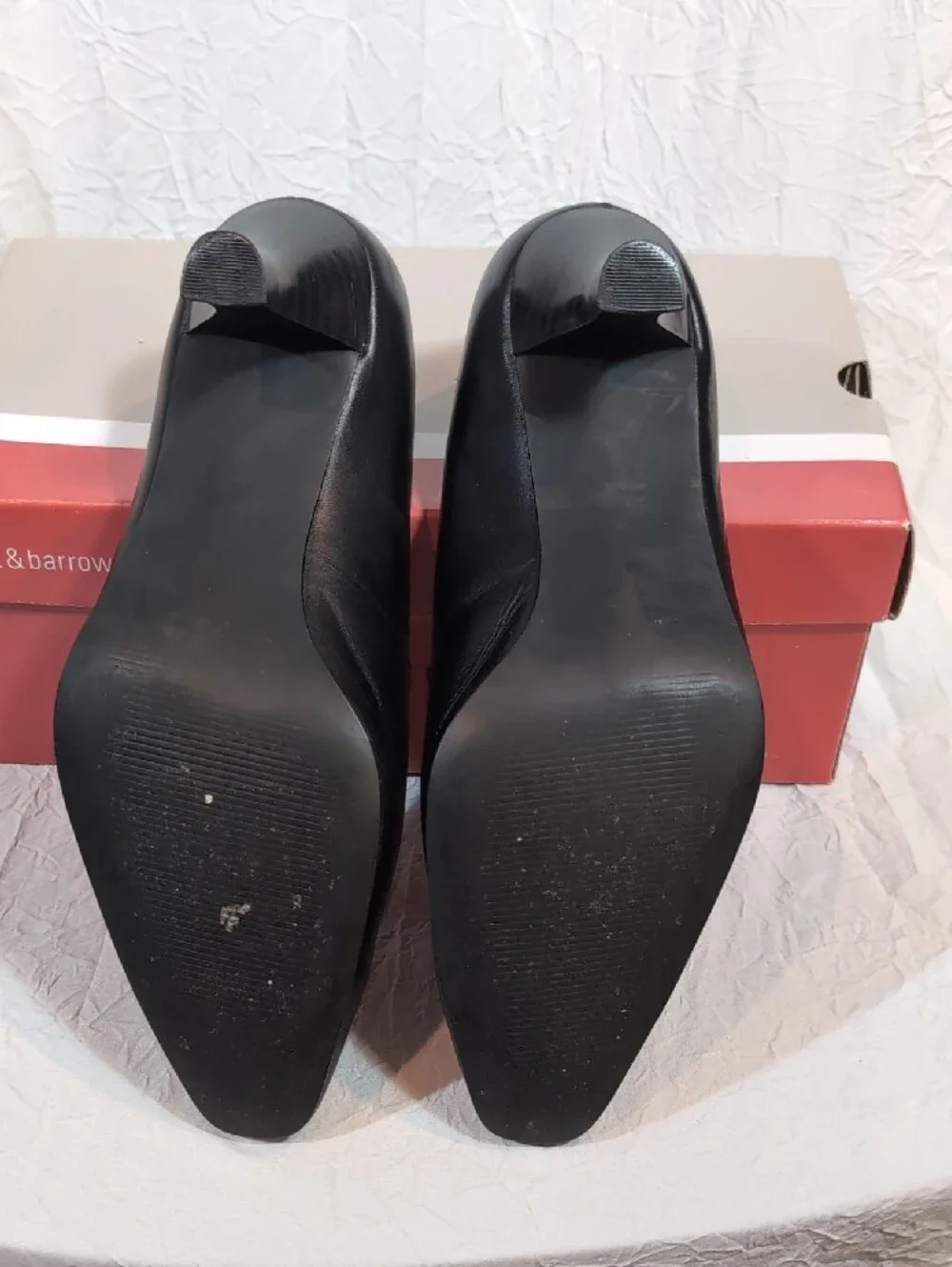 croft & barrow Black Leather Mid Heel Pumps